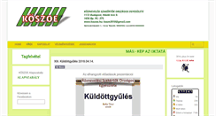 Desktop Screenshot of koszoe.hu